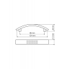 Uchwyt UN8708/96 aluminium